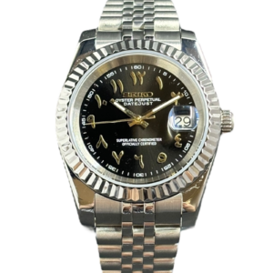 Seiko DateJust Black/Gold Arabic 39mm